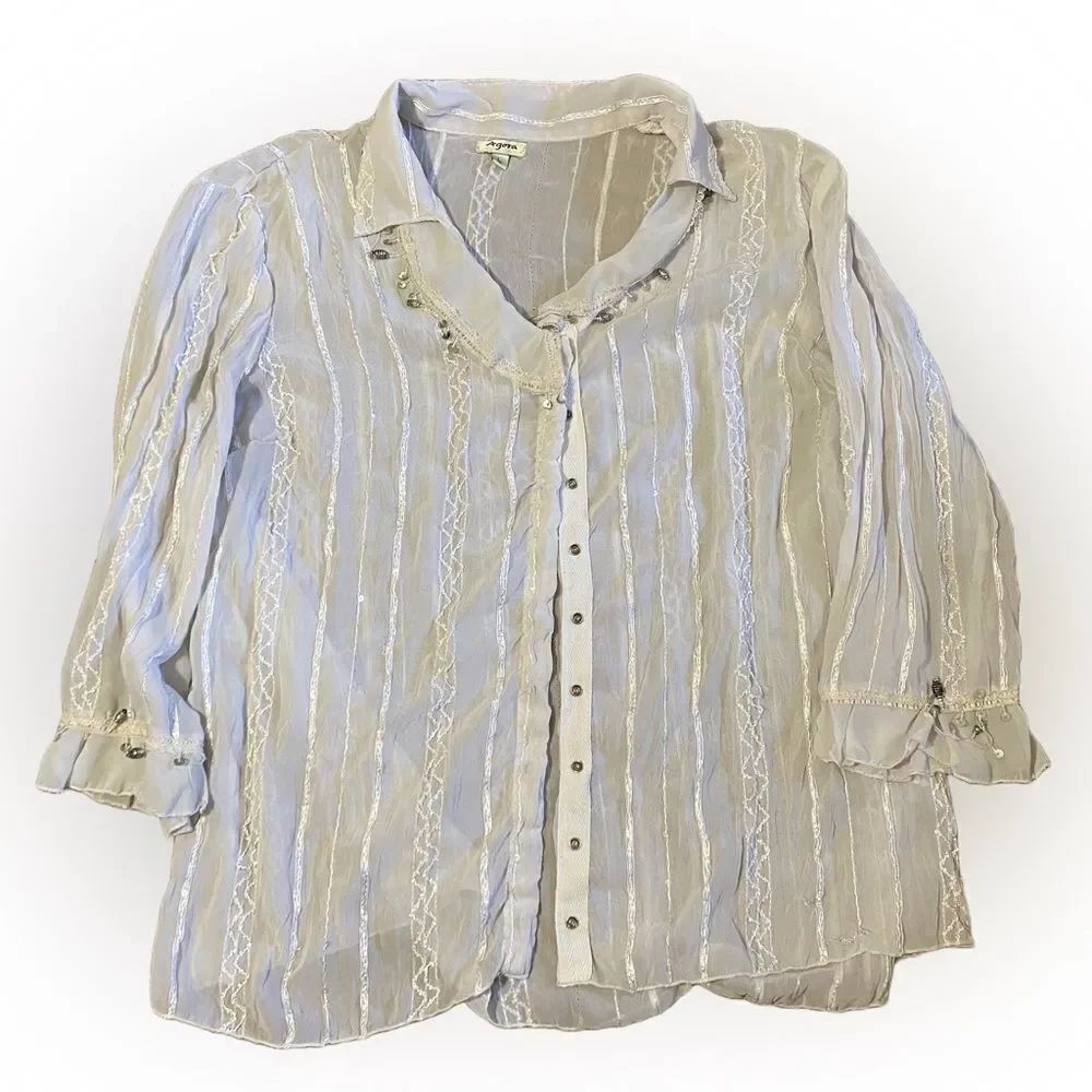 Women’s Agora Beaded Sheer Blouse